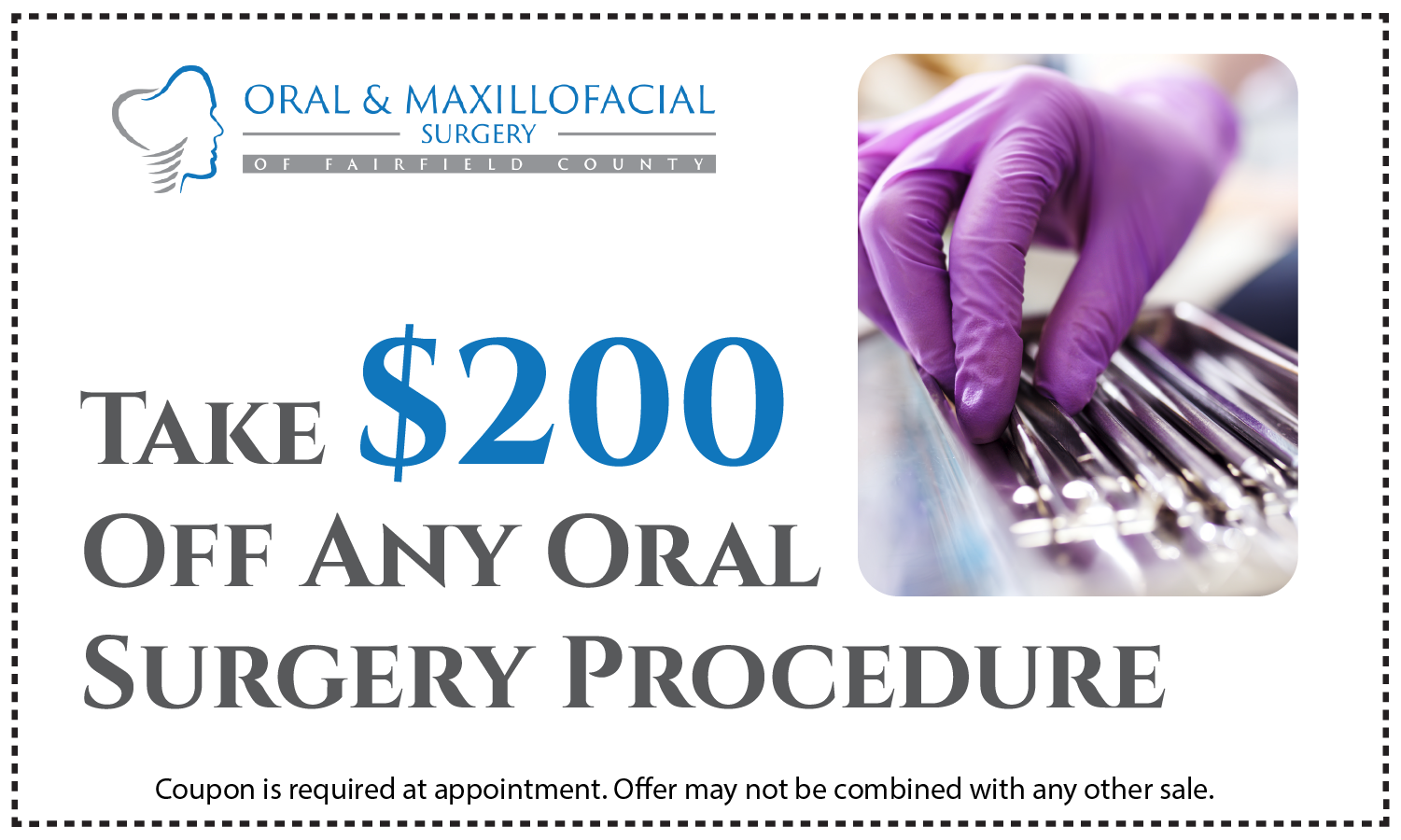 coupon for any oral surgery procedure